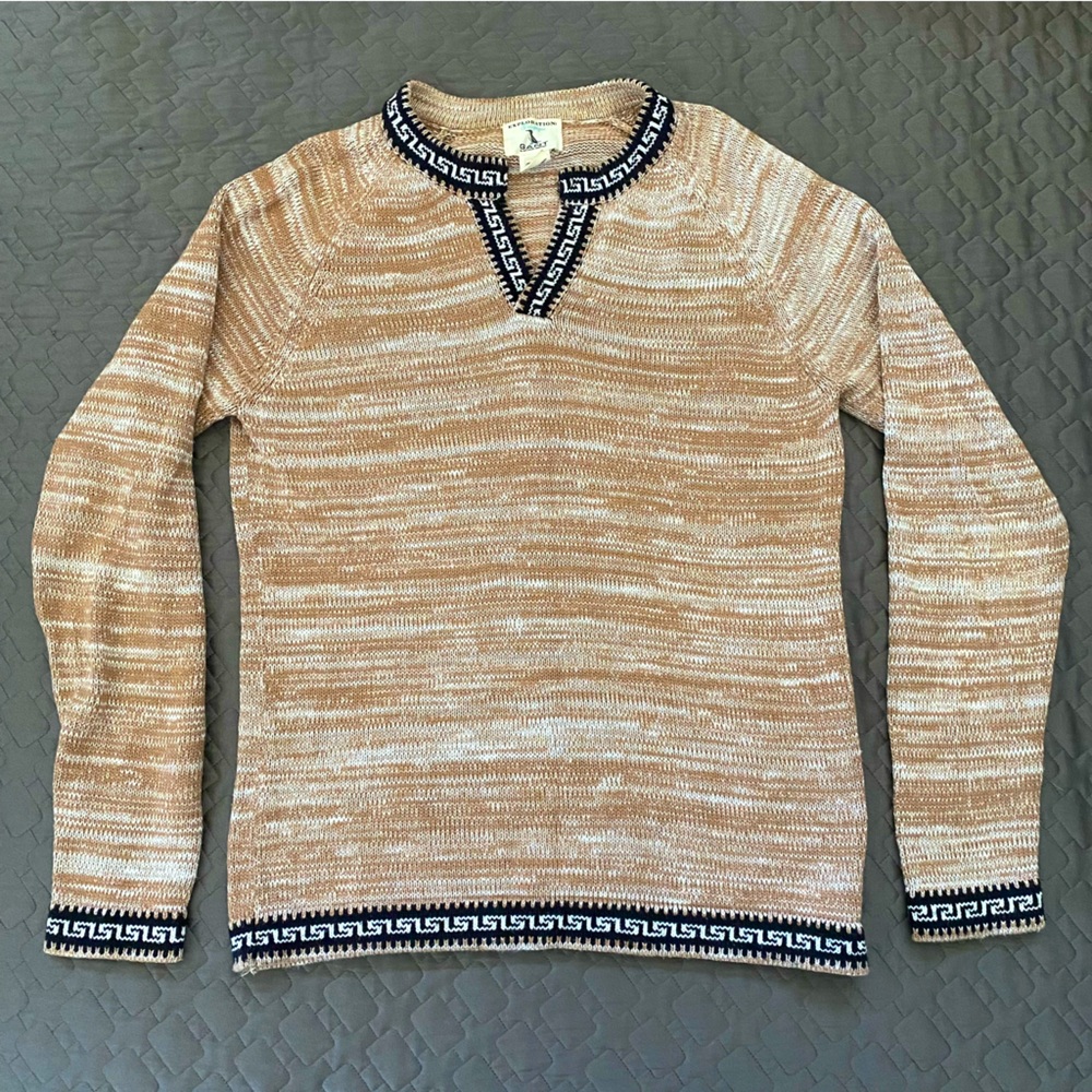 GANT by Michael Bastian - Exploration Galapagos Knit Greek Key Trim Sweater